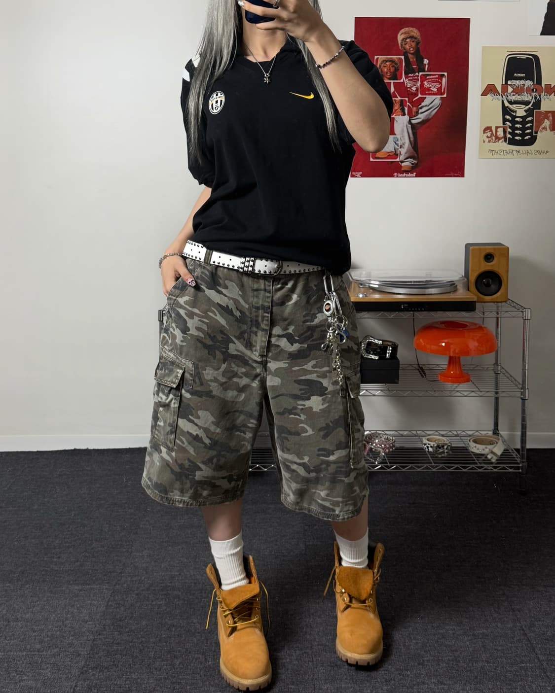 빈티지 카모 패턴 버뮤다 팬츠 상품이미지3