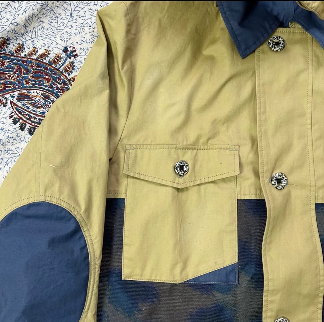 겐조 레오파드 컬러블록 파카자켓 M 상품이미지3