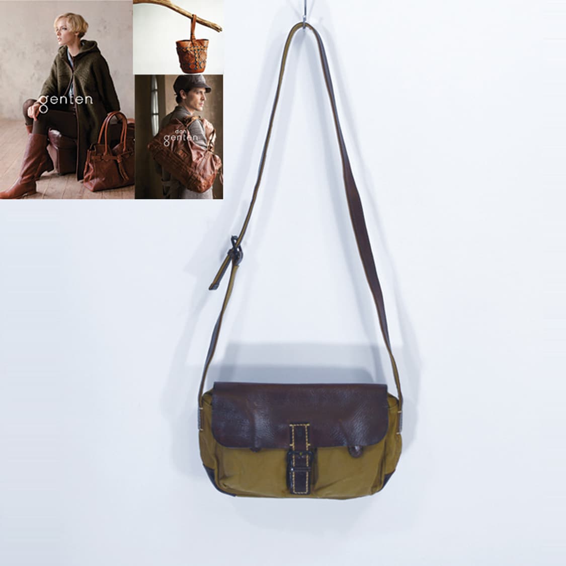 genten 캔버스레더크로스백 상품이미지1