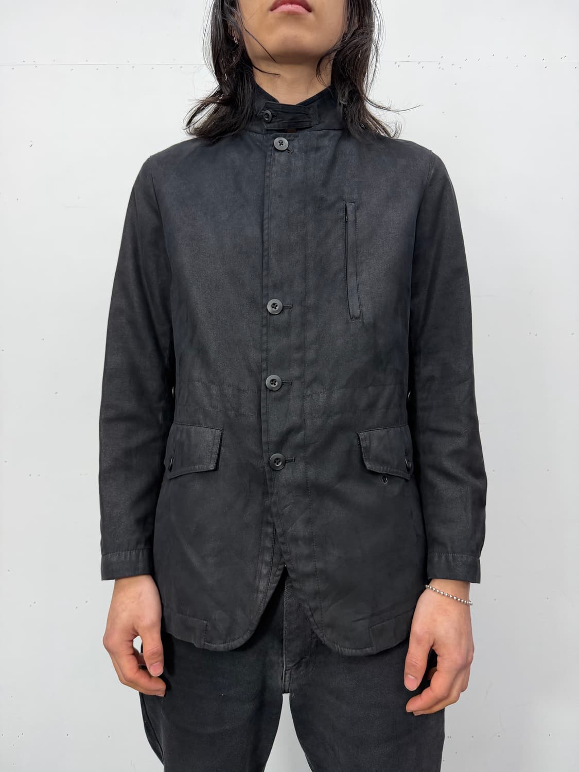 CAFÉ SOHO Coated Zip Blazer 상품이미지1