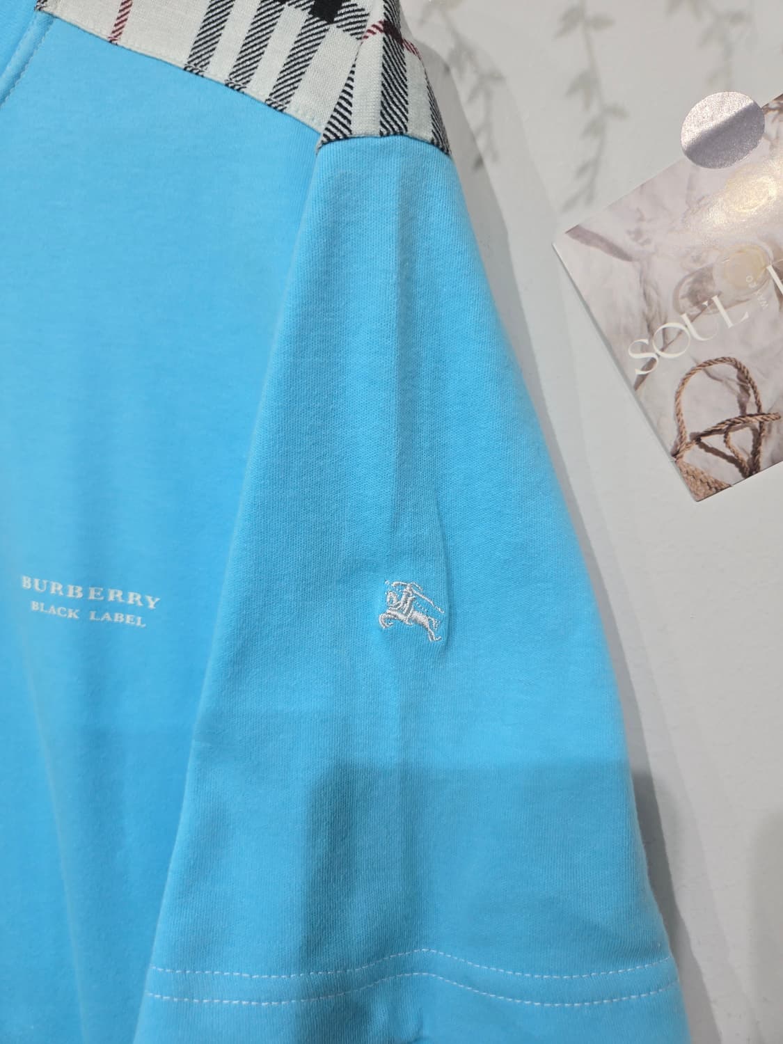 버버리 블랙라벨 반팔 티셔츠 하늘색 상품이미지7