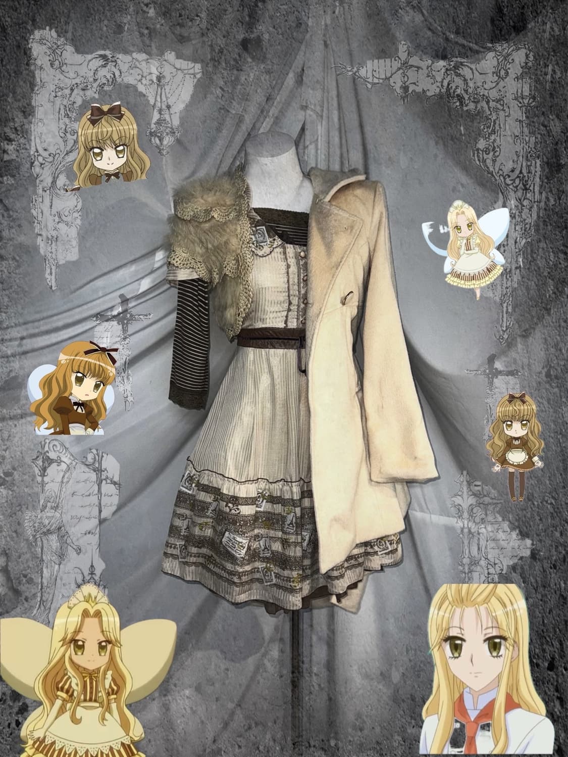 엑시즈팜 꿈빛파티시엘 허니깔 클래식 로리타 히메 코디세트  상품이미지1