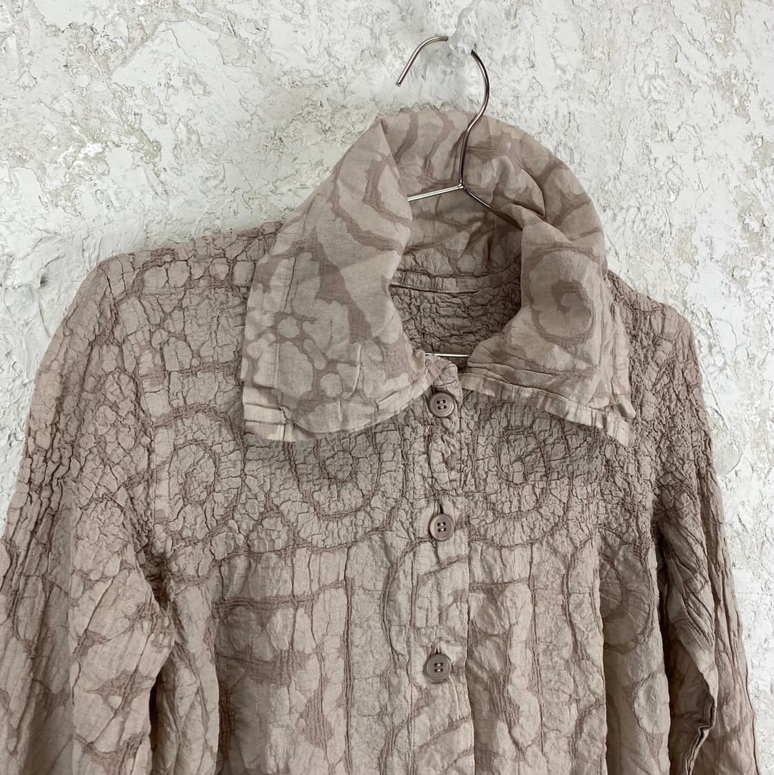 me 이세이 미야케 타이푼 패턴 링클 블라우스 상품이미지2