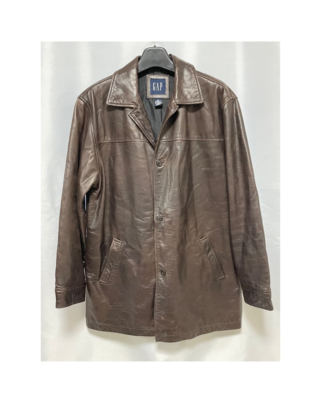 [D.O Archives] 90s 올드갭 레더 카코트 브라운(L) 상품이미지1