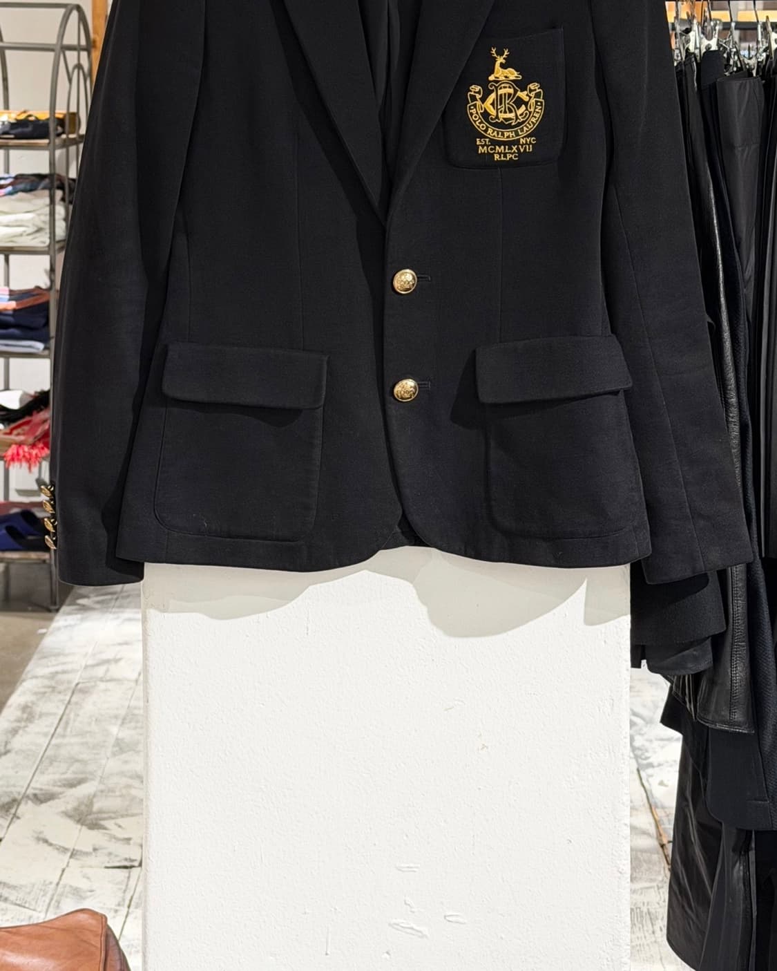 폴로 랄프로렌 블랙 금장자수 블레이저 자켓 상품이미지5
