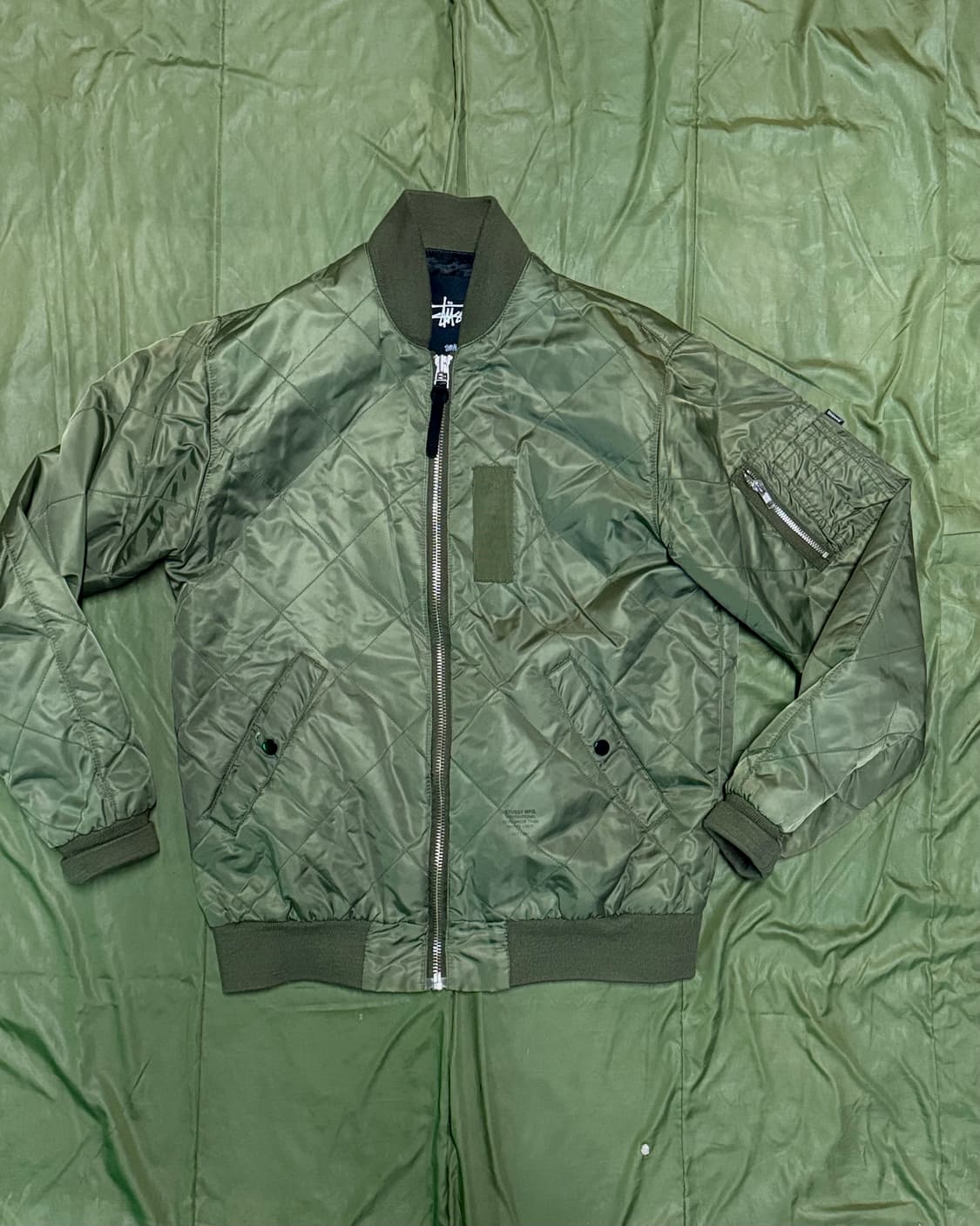 스투시 다이아몬드 퀼팅 MA-1 자켓 S 상품이미지1