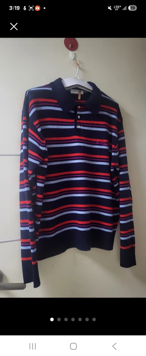 MOONSUN COTTON 스트라이프 긴팔 티 L 상품이미지2