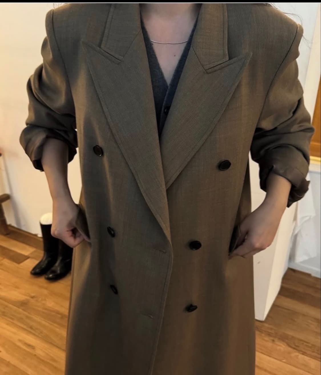 에토스 멕시버튼 롱 코트 새상품m 상품이미지1