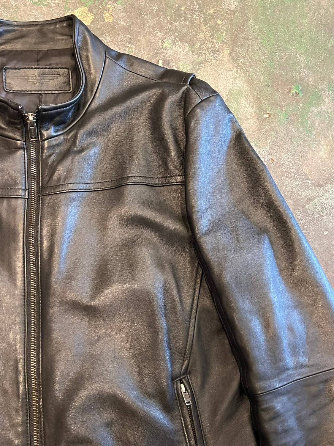 [M] 폴리스 POLICE 양가죽 싱글 라이더 자켓 블랙 레더 자켓 상품이미지2