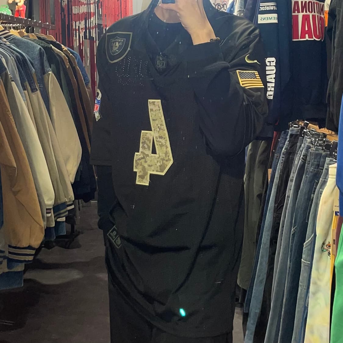 [IM] NFL X NIKE 블랙 No.CARR 반팔져지 상품이미지4