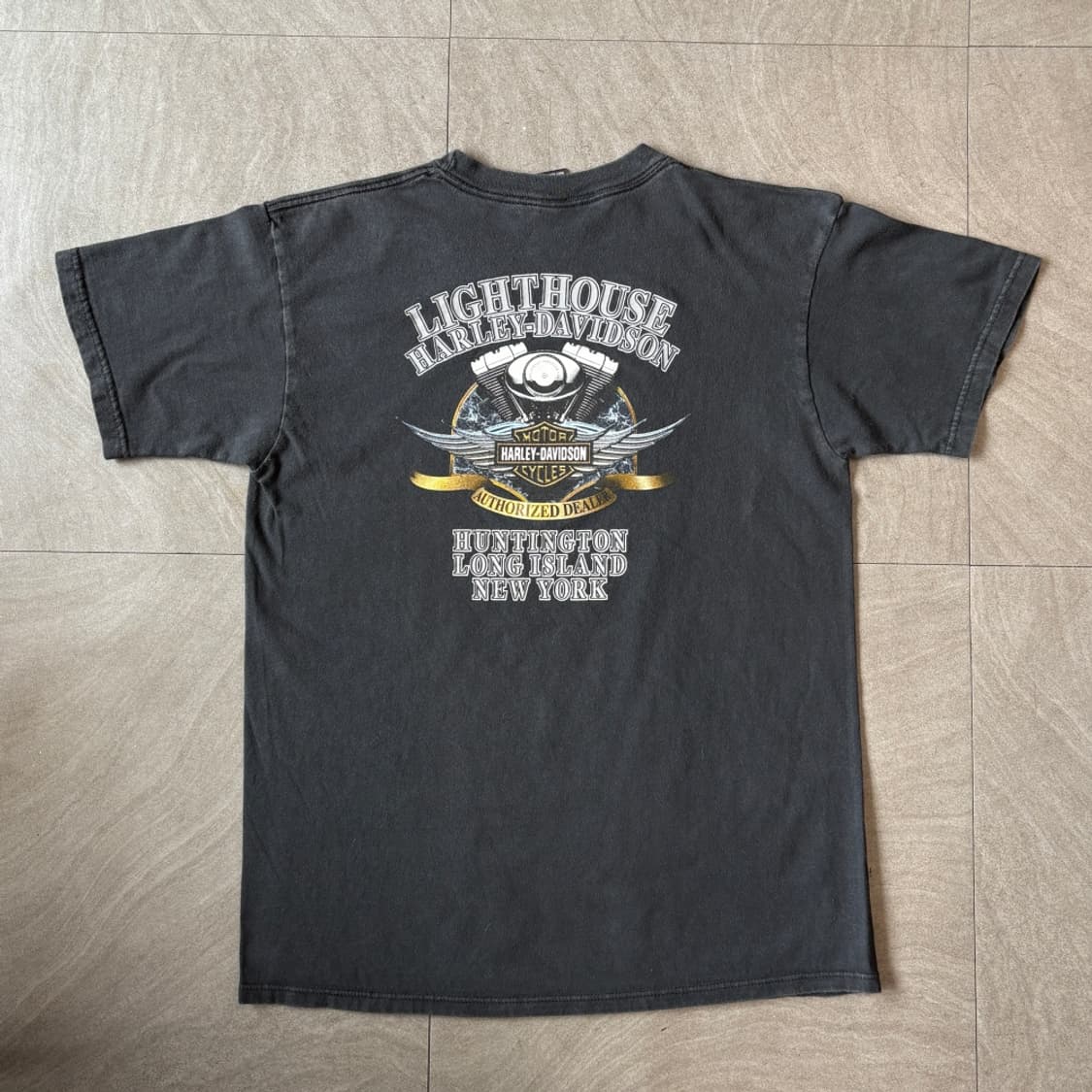 00년 미국 생산 할리데이비슨 플레임 이글 반팔 티셔츠 상품이미지9