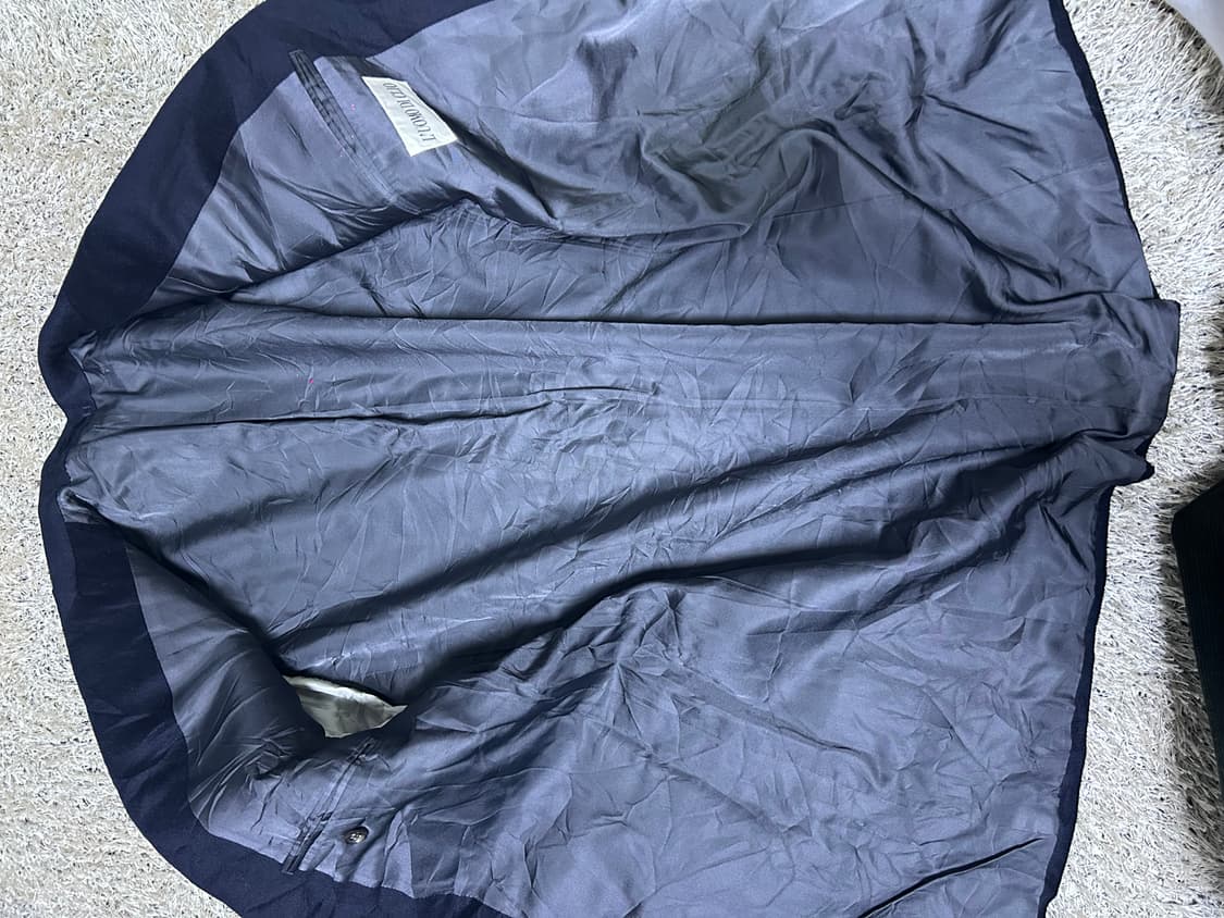 네이비 캐시미어 더블 버튼 블레이저 사이즈105~110 상품이미지4