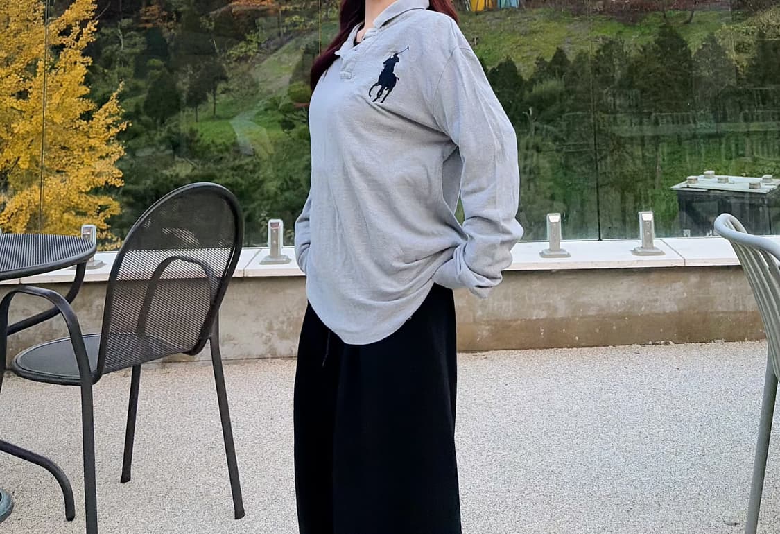 폴로 랄프로렌 빅포니 네이비 카라 롱슬리브(xl) 상품이미지8