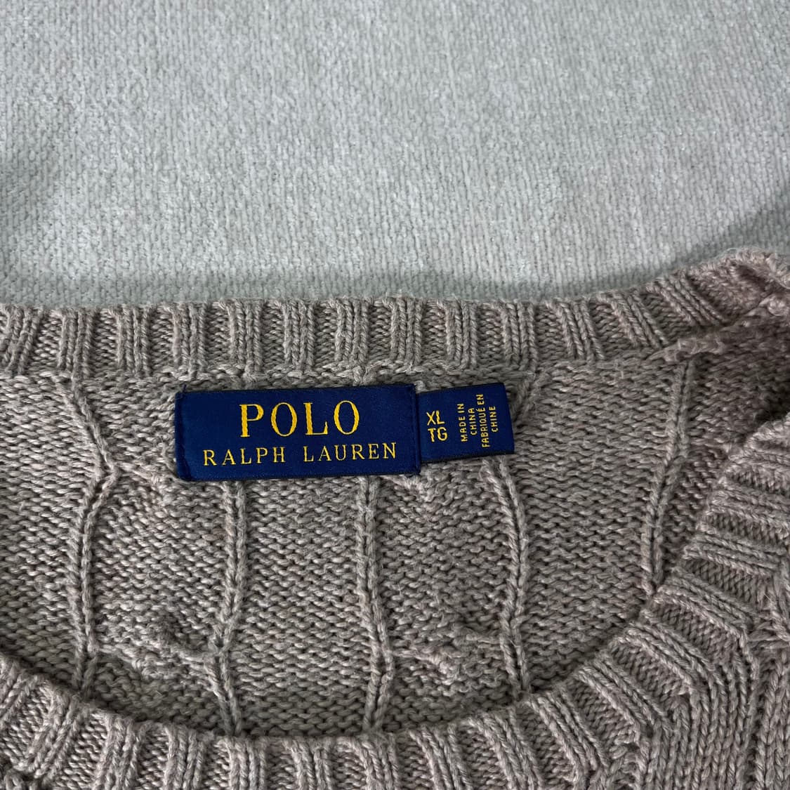 105 폴로랄프로렌 코튼 꽈배기 베이지 니트 상품이미지4