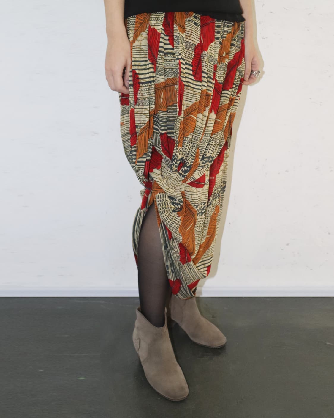 스포츠막스 초기 00s 비대칭 오리엔탈 스커트 상품이미지2