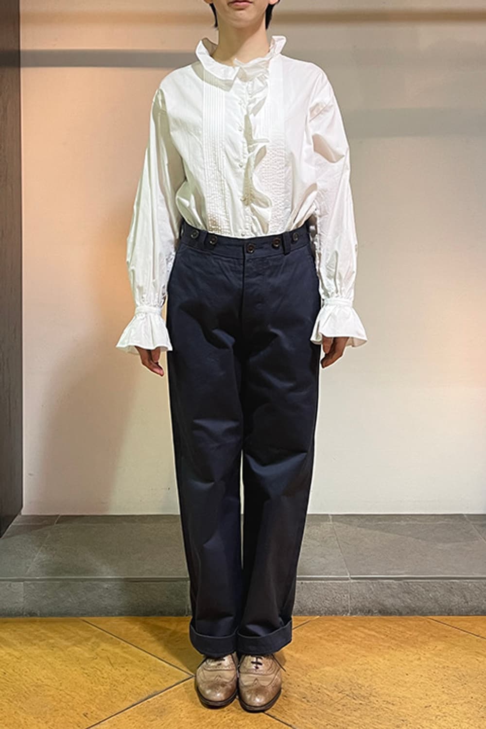 Nigel cabourn 나이젤 카본 프릴 블라우스 상품이미지3