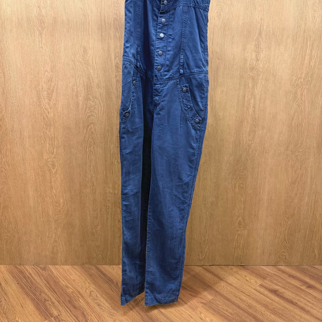 디젤 스트랩 점프수트 스냅 버튼업 멀티 포켓 로고 자수 디테일 네이비 상품이미지5