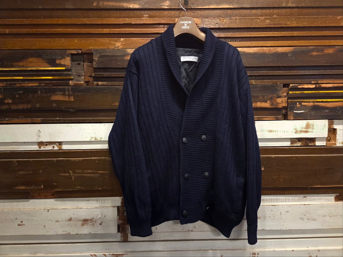 80'S 버버리 아카이브 숄칼라 카디건 상품이미지4