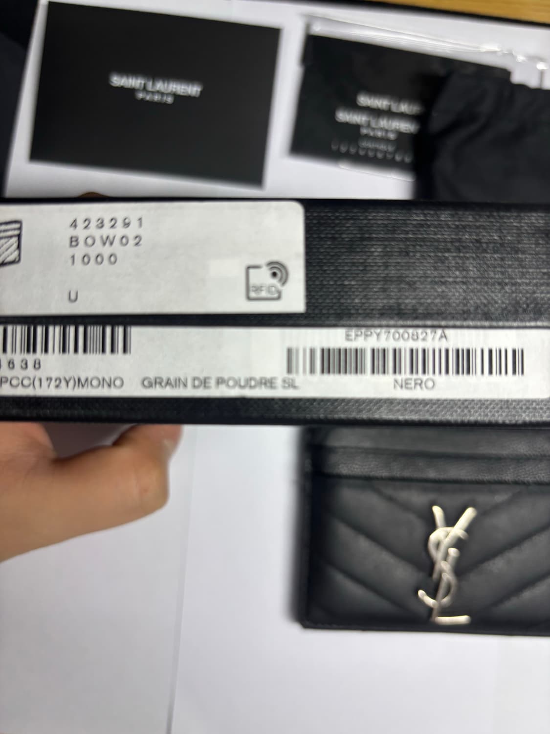 입생로랑 마틀라세 카드지갑 풀박스 상품이미지10