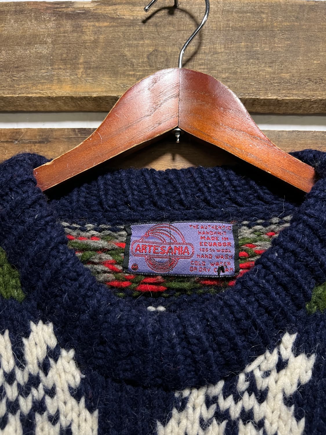 [M]90's 핸드메이드 에콰도르 울 스웨터 상품이미지2