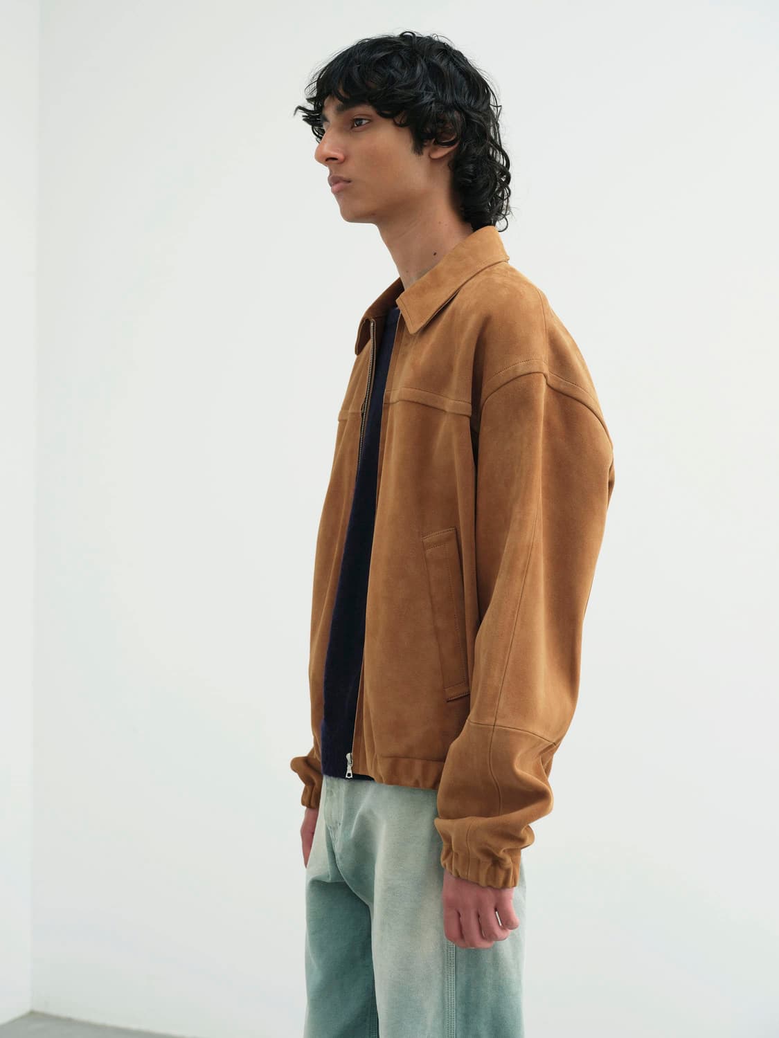 [3] 오라리 램 스웨이드 블루종 새상품 상품이미지3