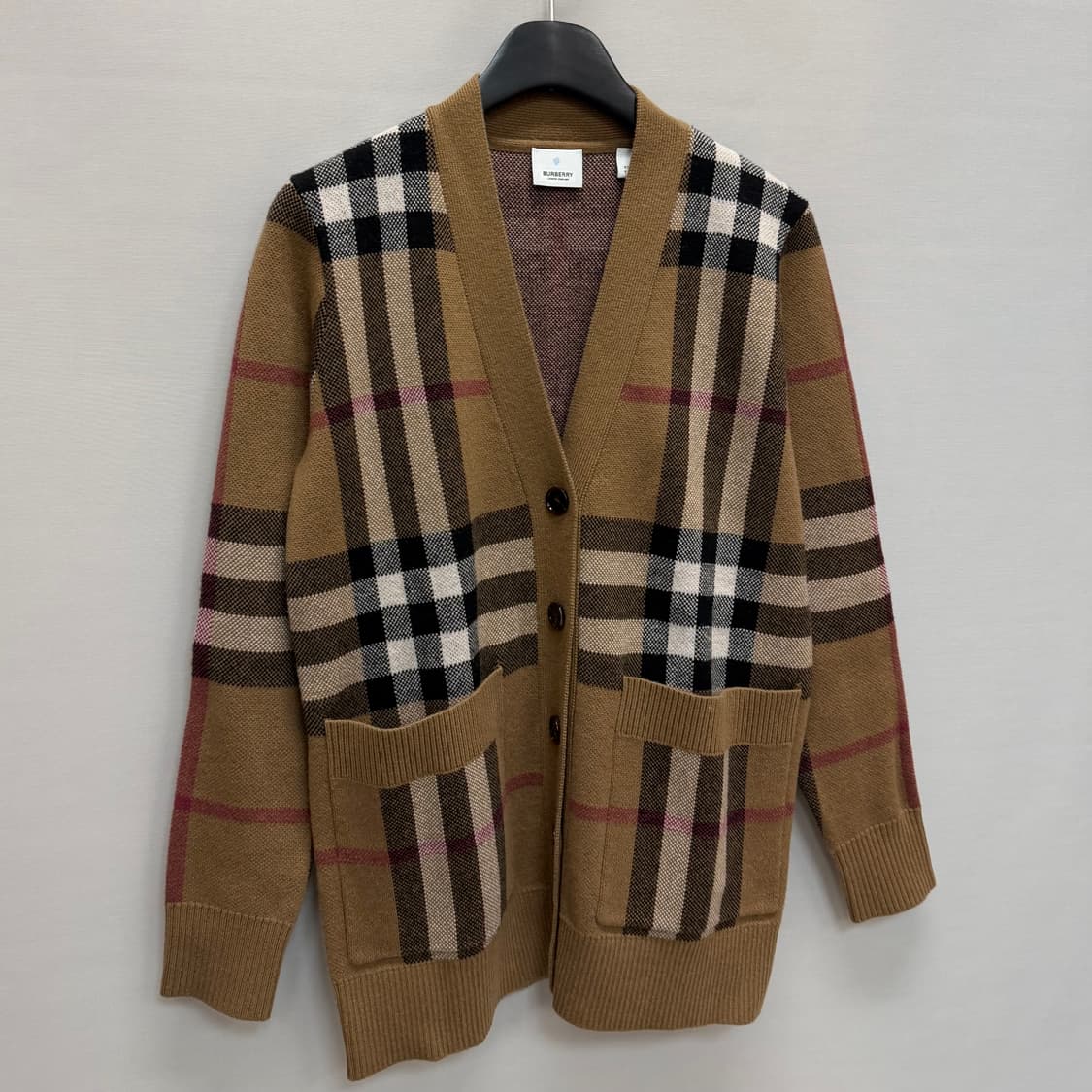 버버리 체크 울 캐시미어 자카드 가디건 ( 55~66 ) 상품이미지2