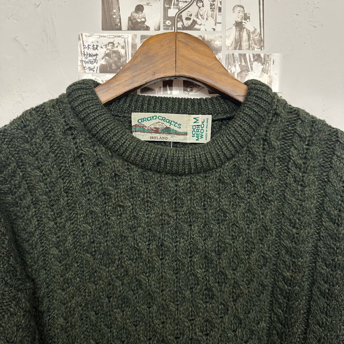 아란 크래프크 피셔맨 울 스웨터 상품이미지2