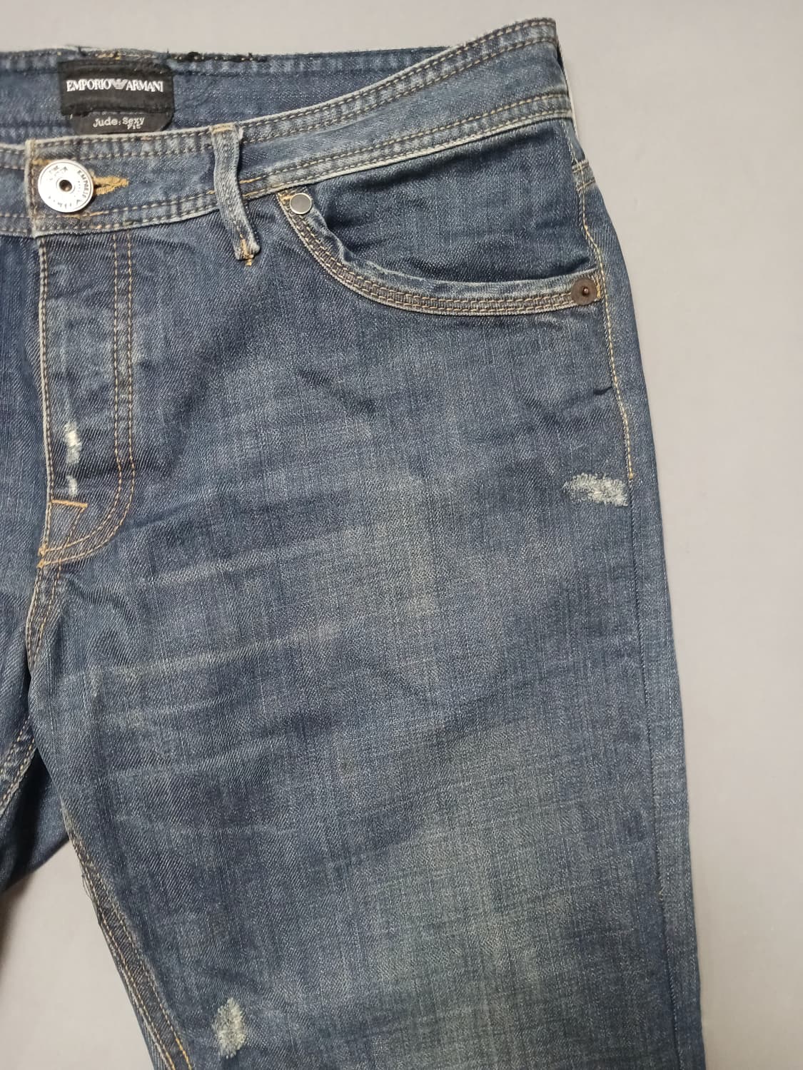 [33] 엠포리오 아르마니 스톤워싱 쥬드 섹시핏 진 청바지 상품이미지4