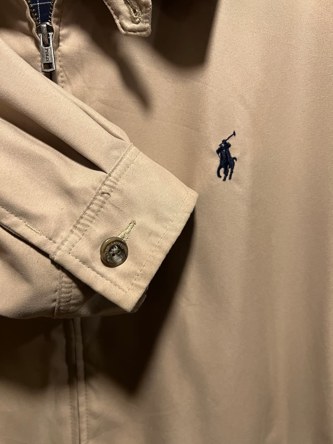 [2XL]폴로 랄프로렌 체크 라이닝 베이지 드리즐러 자켓 상품이미지3