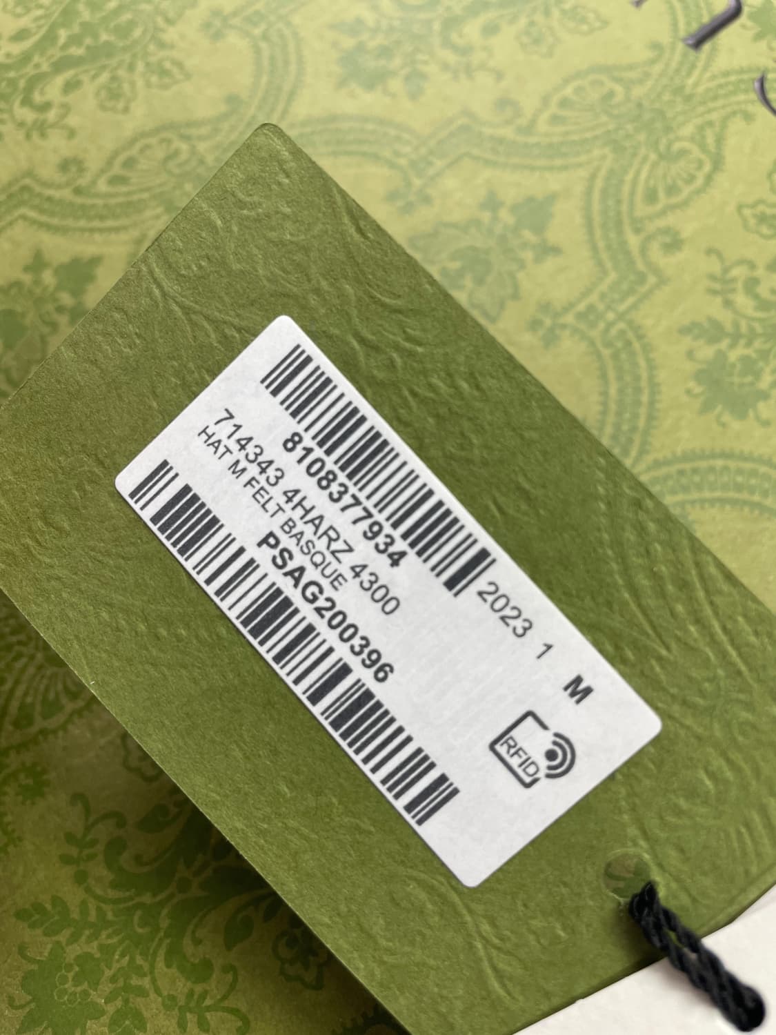 새상품 구찌 GG 로고 울 펠트 베레모 모자 블루 상품이미지8