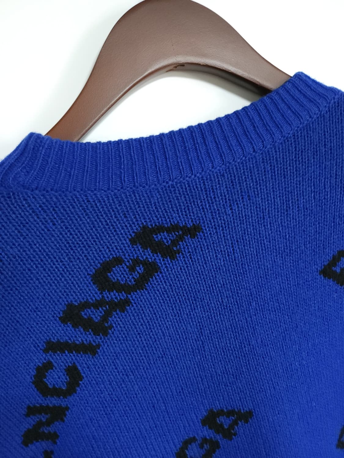 XS 발렌시아가 코발트블루 멀티로고 울 니트 555486 T1473 상품이미지6