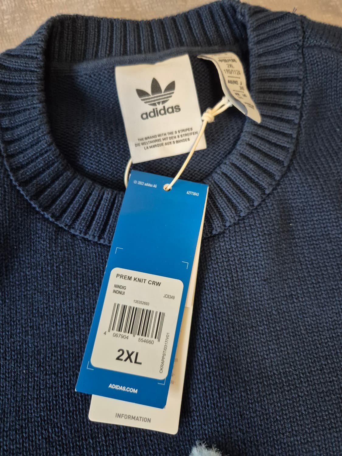 (새상품) 아디다스 프리미엄 니티드 트레포일 jc6349 니트 상품이미지2