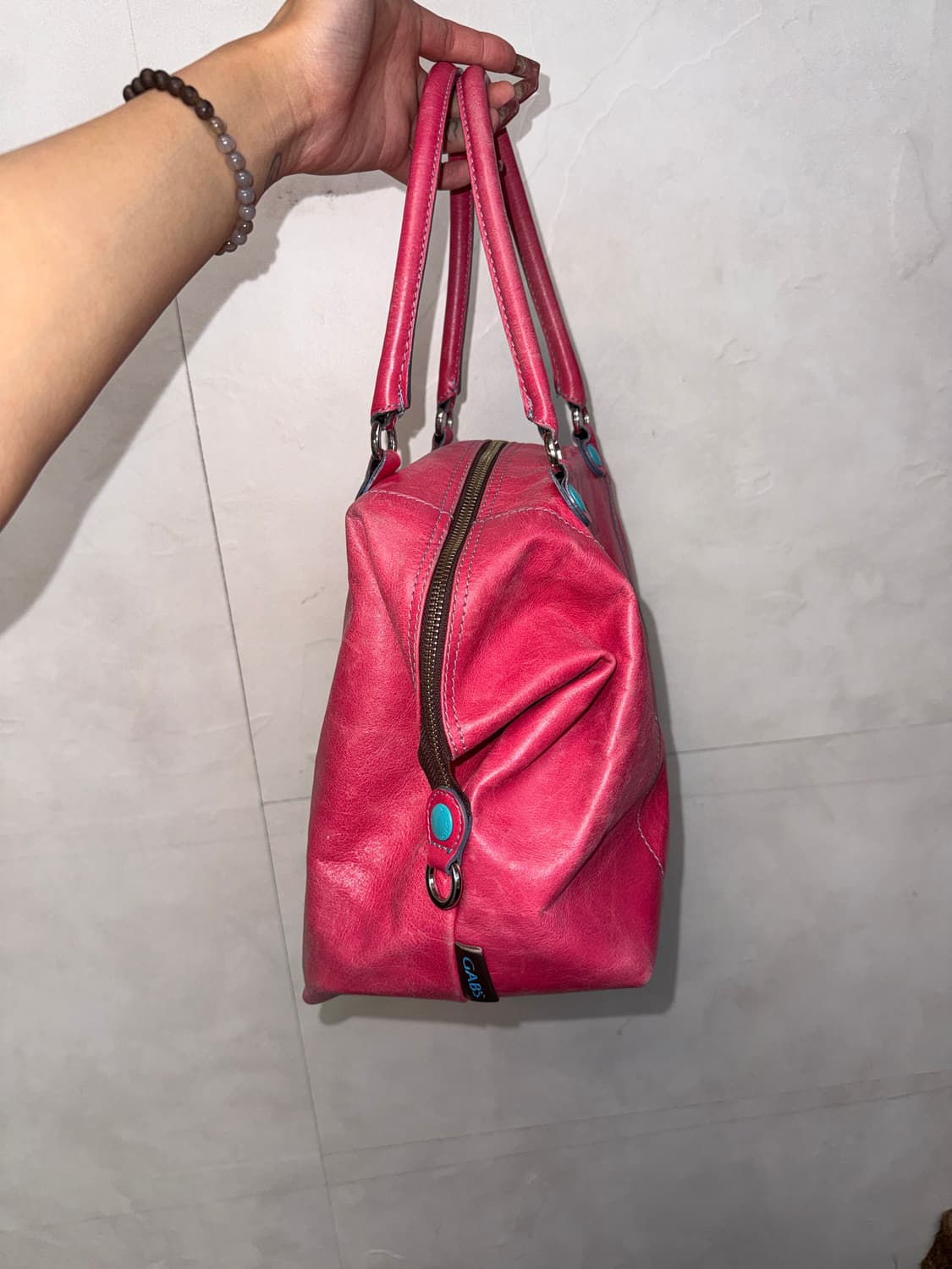 GABS cherry blue button shoulder bag  상품이미지5