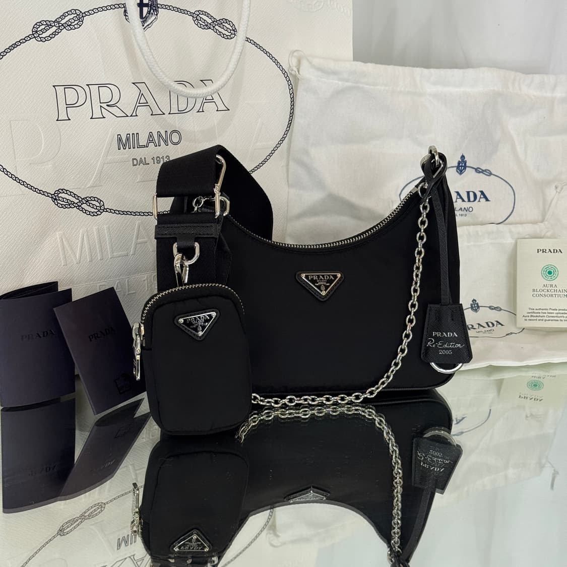 [정품] 프라다 리나일론 2005 리에디션 테수토 호보백  상품이미지3