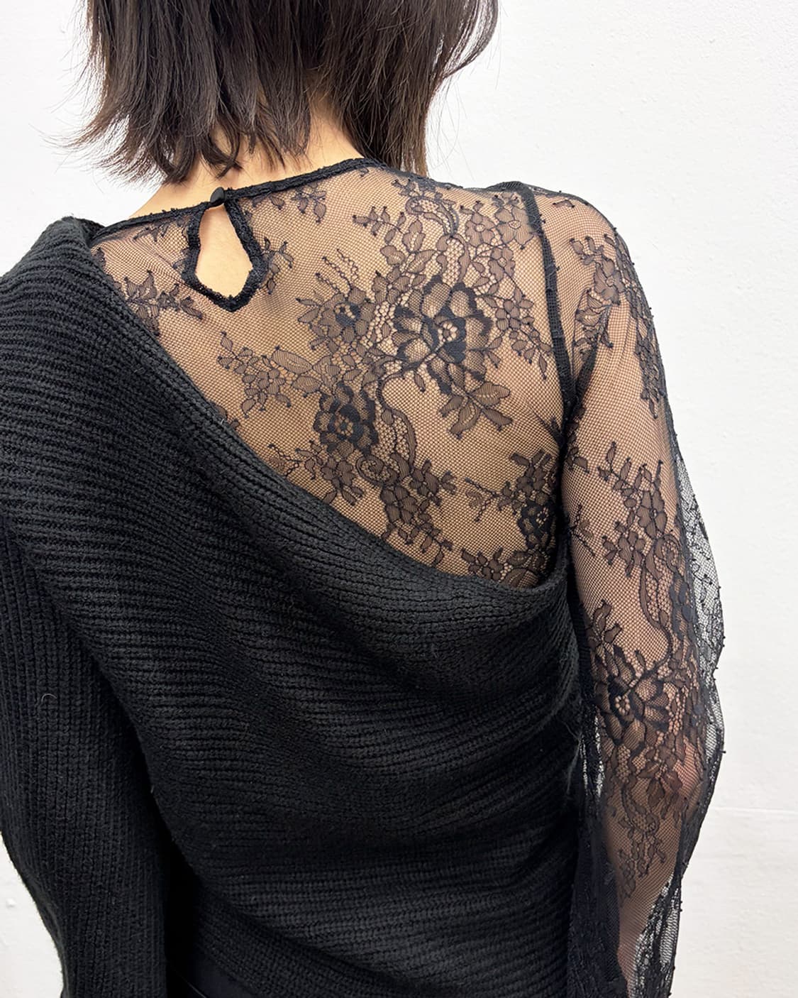 빈티지 레이스 패널 니트 탑 상품이미지5