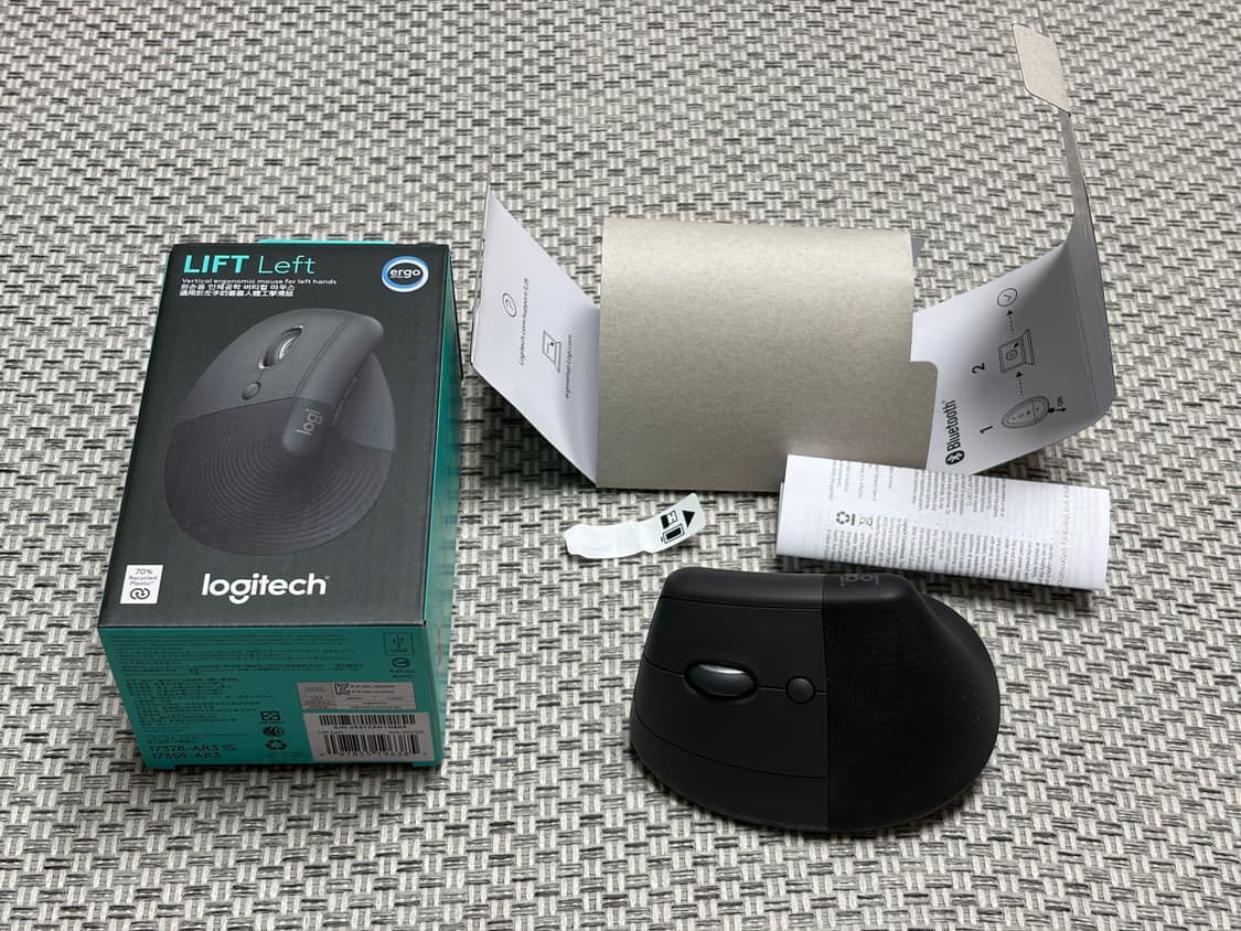 로지텍 버티컬 LIFT 마우스 왼손용 풀박스 상품이미지1