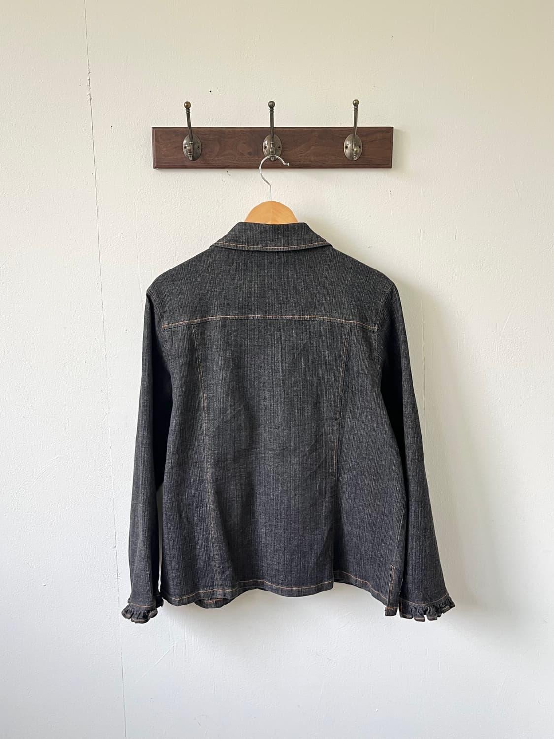 QUINTY 패치워크 프릴 데님 자켓 상품이미지3