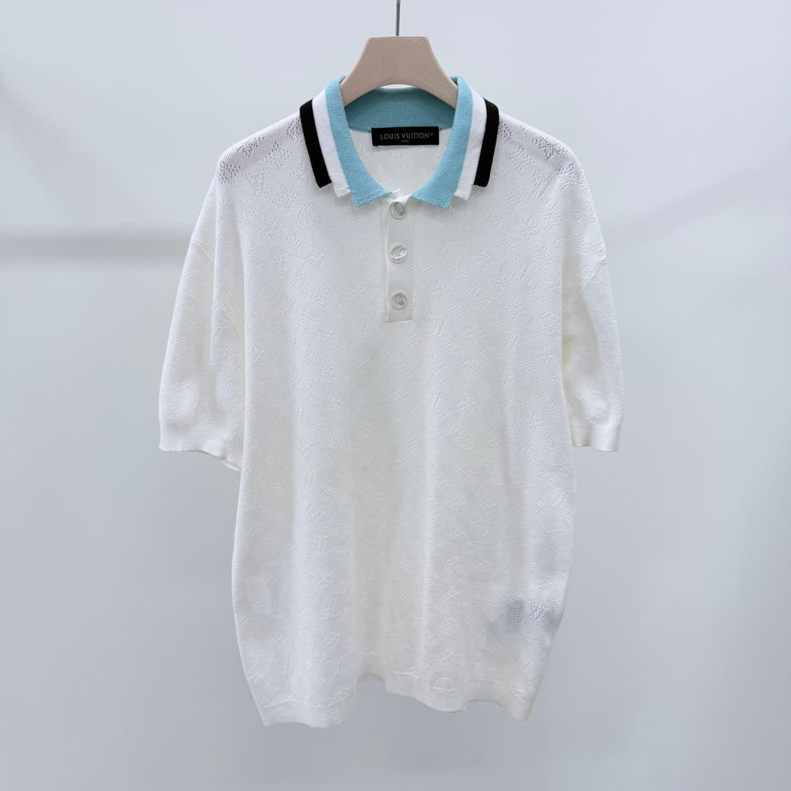 [A+급/XL] 루이비통 모노그램 반팔 카라티 화이트 상품이미지1