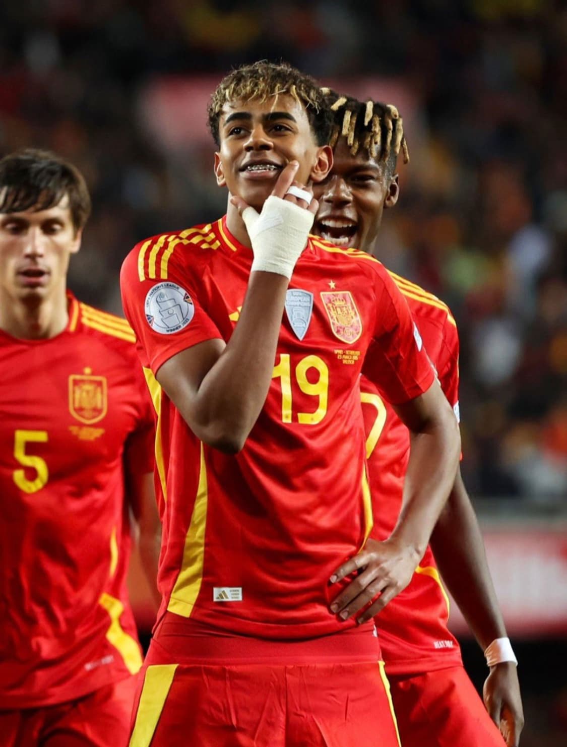 24-25 스페인 국대 라민 야말 유니폼 L(하자있음) 상품이미지7