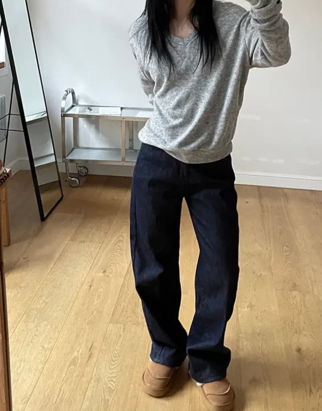 빈즈 브이넥 니트 긴소매 상품이미지3