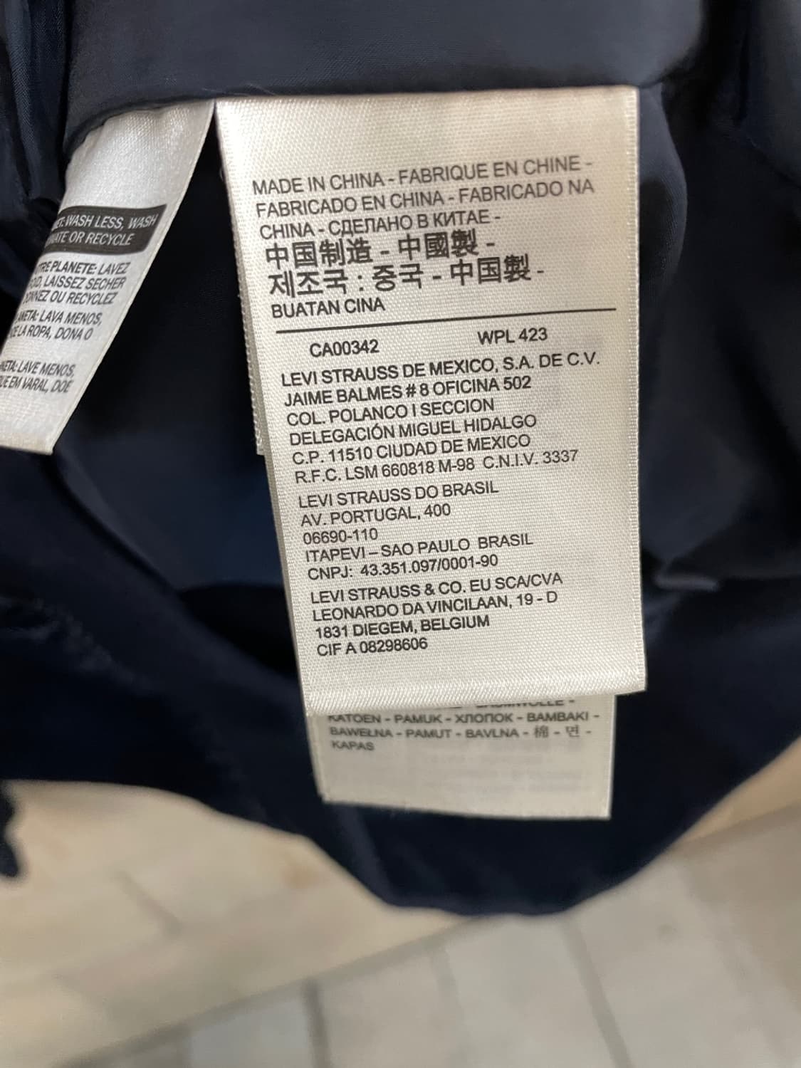 리바이스 워크 데님 블루종 자켓 상품이미지7