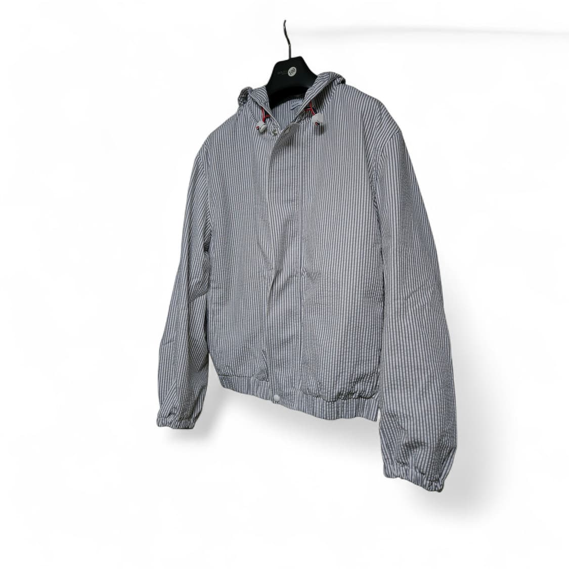 톰브라운 23ss 스트라이프 코튼 시어서커 후드 블루종 재킷 상품이미지5