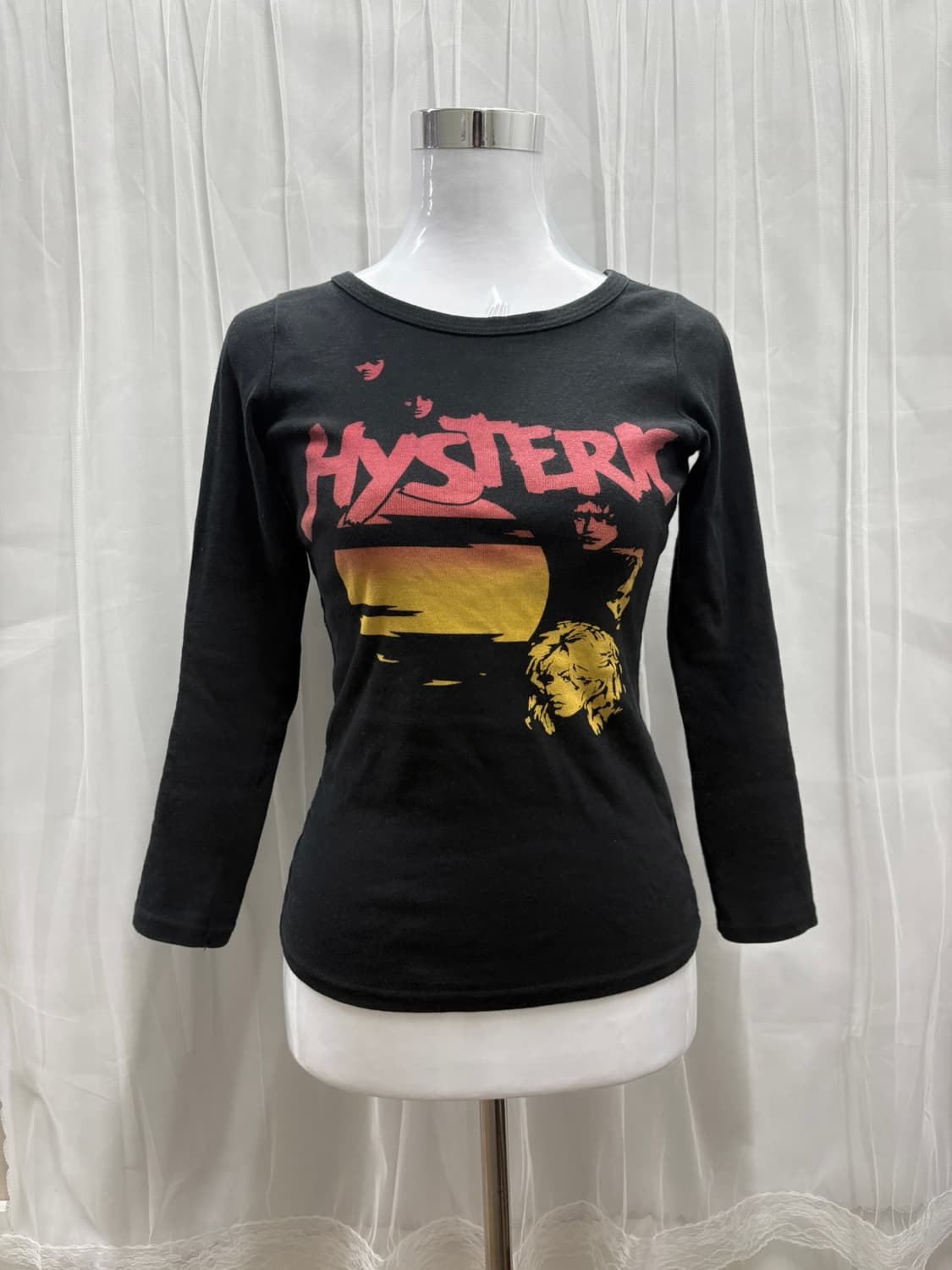 (무료배송)Y2K 히스테릭글래머 블랙 롱슬리브 티셔츠 상품이미지1