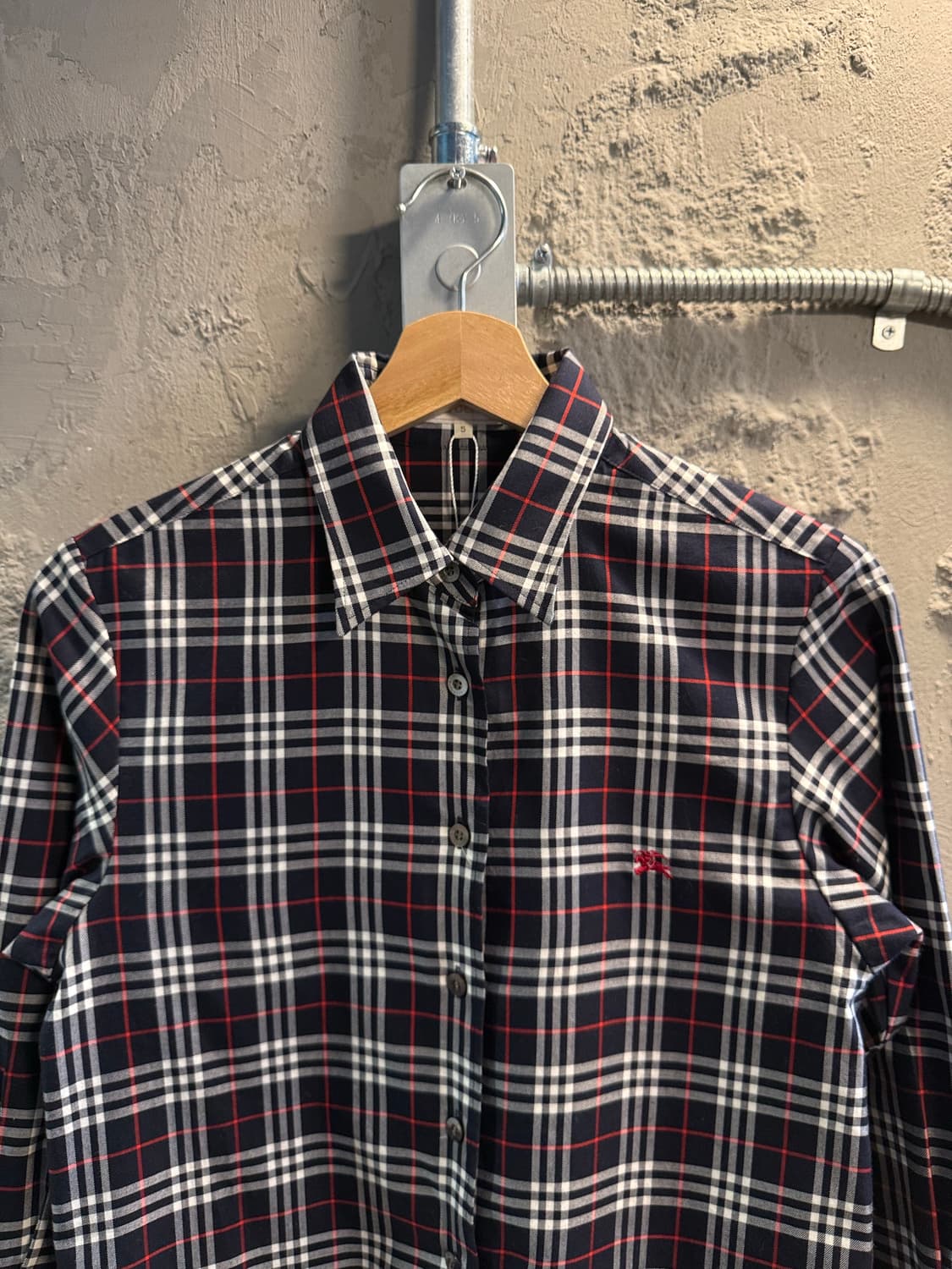 S 버버리 BURBERRY 노바체크 셔츠 네이비 상품이미지4