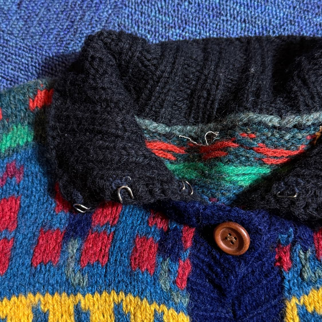 빈티지 패턴 니트 가디건 상품이미지3