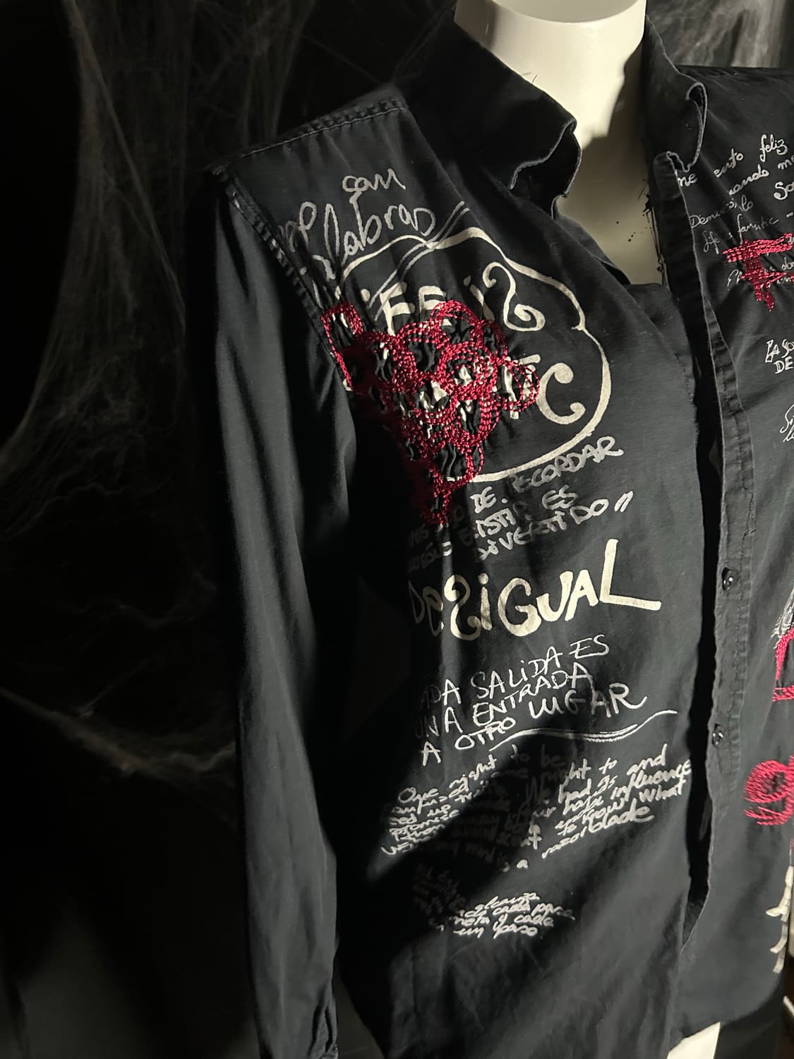 Desigual y2k punk black shirts  상품이미지2