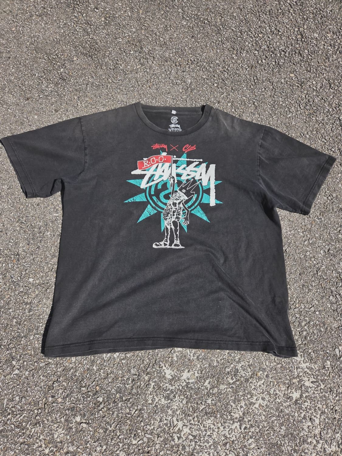 
stussy X clot 스투시 클랏 협업 티셔츠 상품이미지1