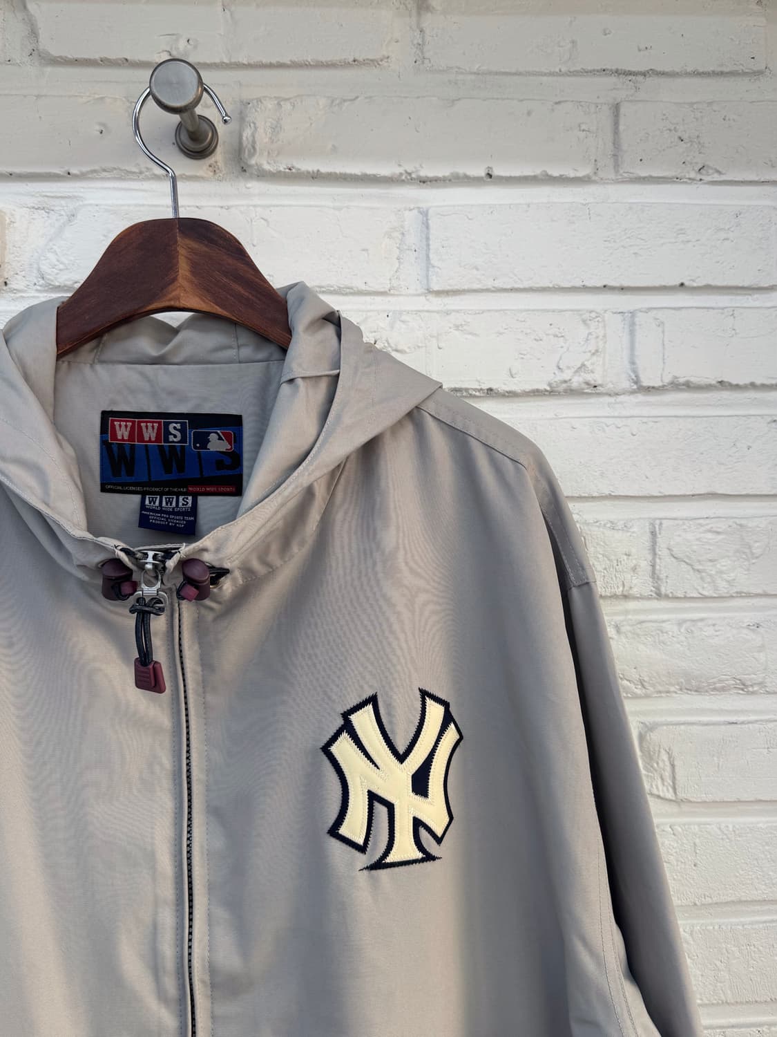 W.W.S mlb 양키즈 그레이 바람막이 자켓 상품이미지5