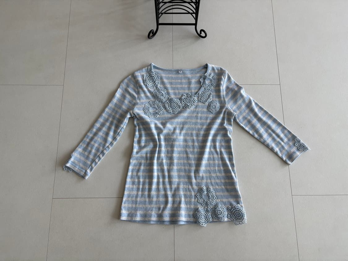 crochet lace border tee 상품이미지2