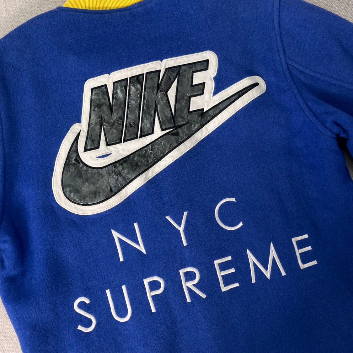 100 나이키 X 슈프림 스타장 슈나장 블루 2007 바시티 자켓 상품이미지7